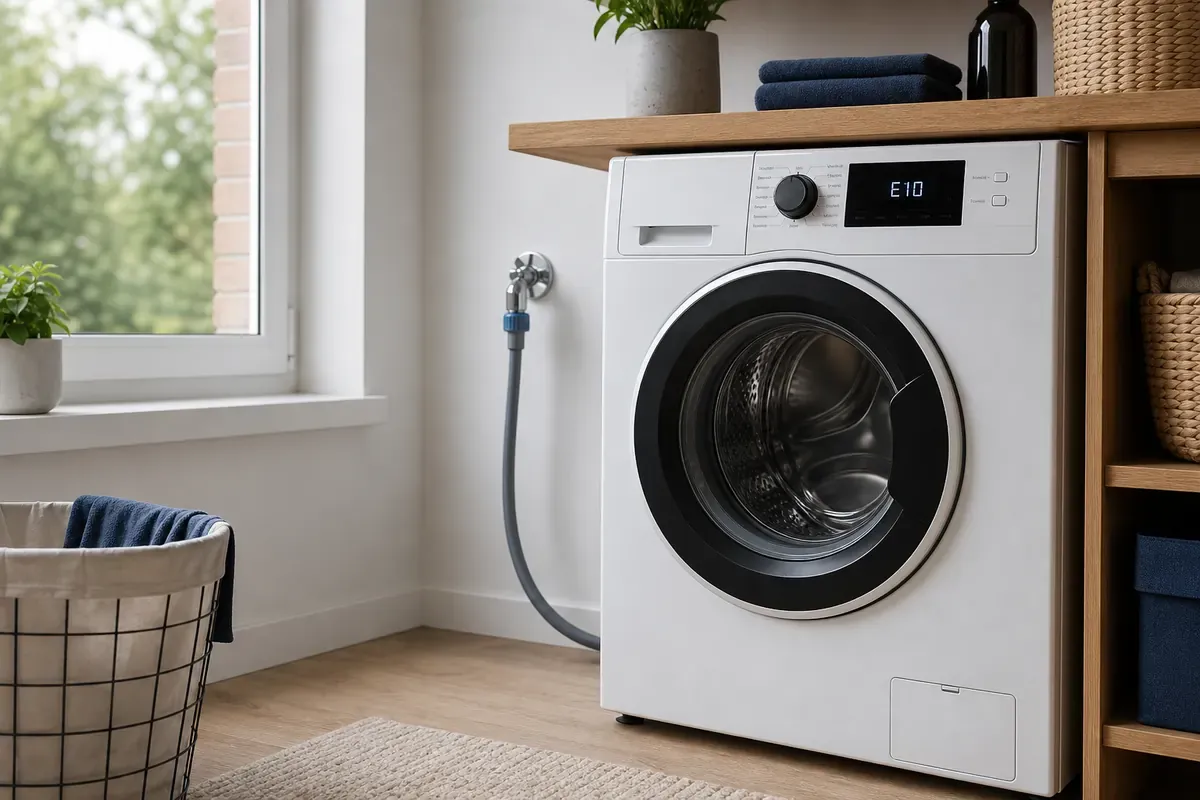 Redaktionelles Artikelbild zu AEG Waschmaschine Fehler E10, E11 und C1. Zulauf prüfen