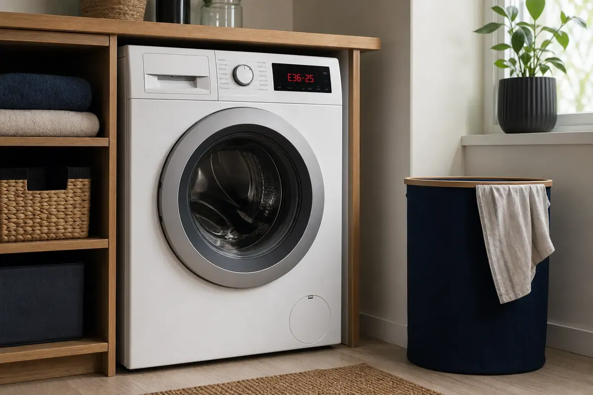 Redaktionelles Artikelbild zu Bosch Waschmaschine Fehler E36-25. Die Pumpe prüfen