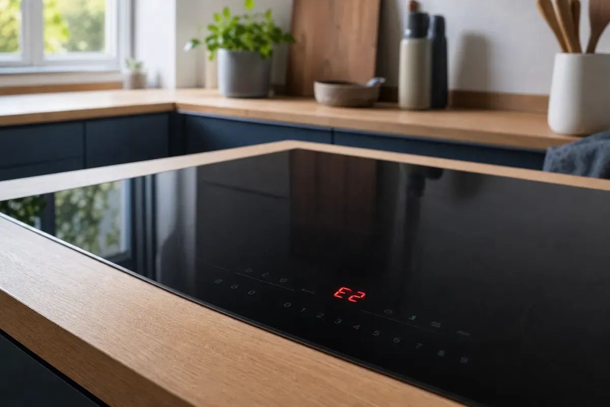 Redaktionelles Artikelbild zu Miele Induktionskochfeld Fehlercodes. Belegte Anzeigen im Überblick
