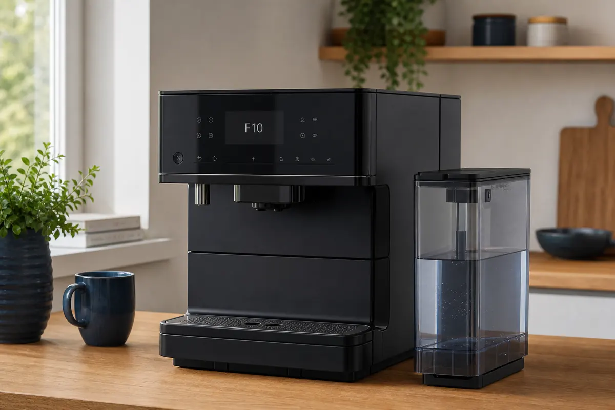 Redaktionelles Artikelbild zu Miele Kaffeevollautomat Fehler F10. Wasserweg prüfen