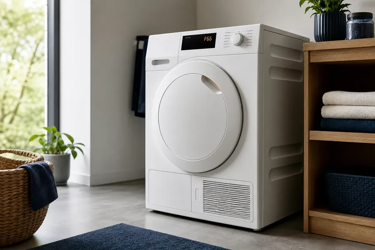 Redaktionelles Artikelbild zu Miele Trockner Fehler F66. Filter und Luftwege prüfen