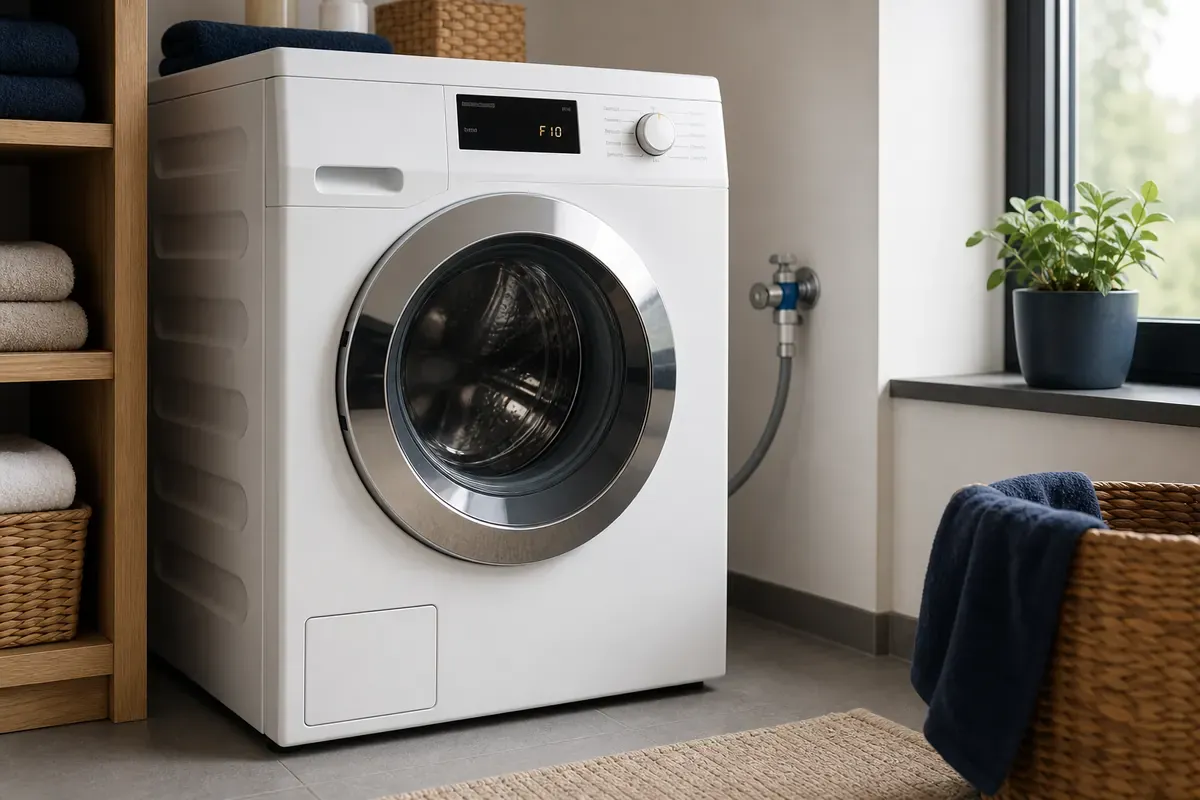 Redaktionelles Artikelbild zu Miele Waschmaschine meldet Wasserzulauf. Sicher einordnen