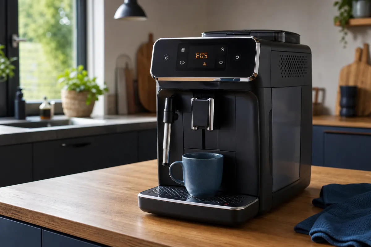 Redaktionelles Artikelbild zu Philips Kaffeevollautomat Fehlerbehebung. Den richtigen Prüfpfad finden