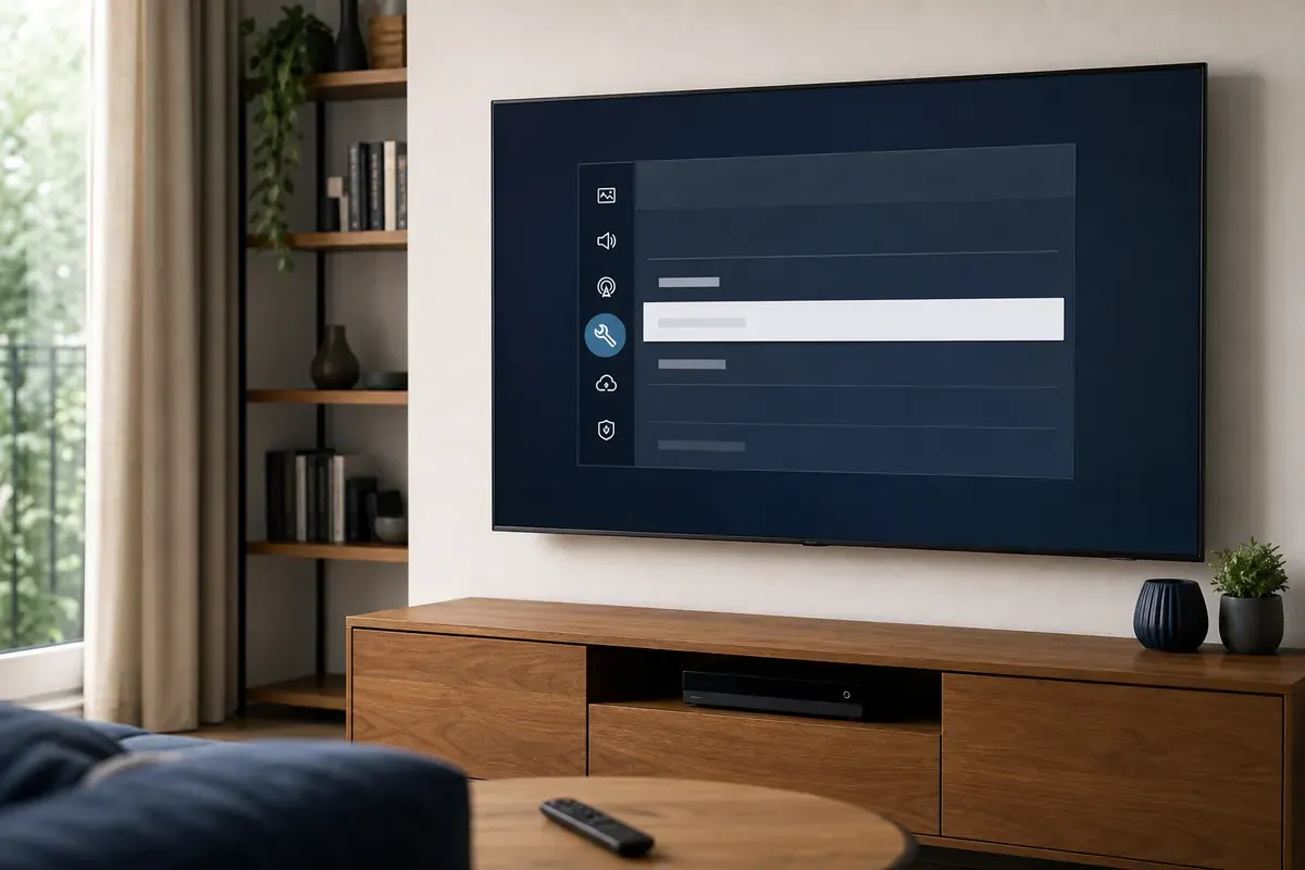 Redaktionelles Artikelbild zu Samsung TV Cache leeren. App-Daten nicht mitlöschen