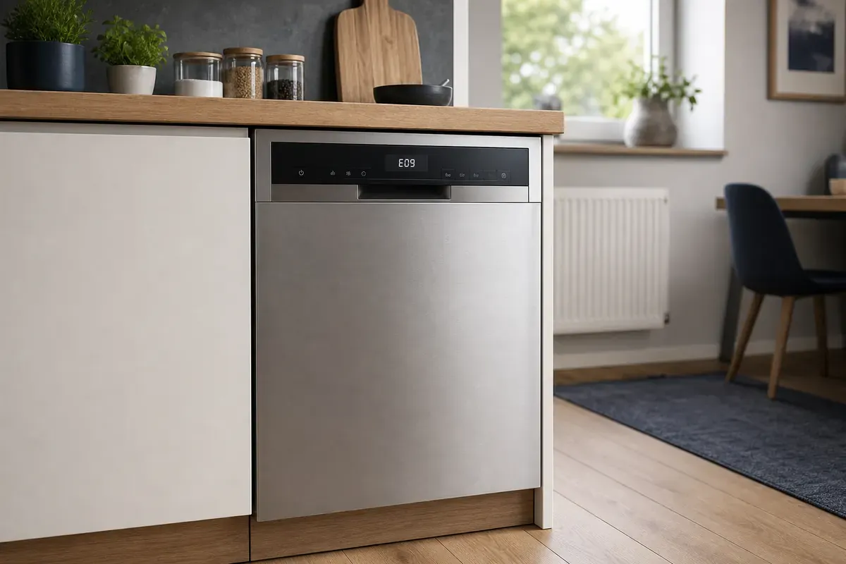 Redaktionelles Artikelbild zu Siemens Geschirrspüler Fehler E09. Heizsystem ist Servicefall