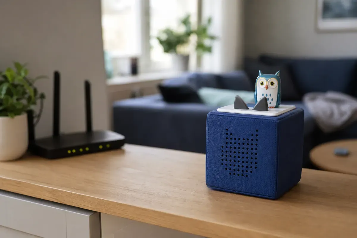 Redaktionelles Artikelbild zu Toniebox Codewort Eule. WLAN-Fehler richtig beheben