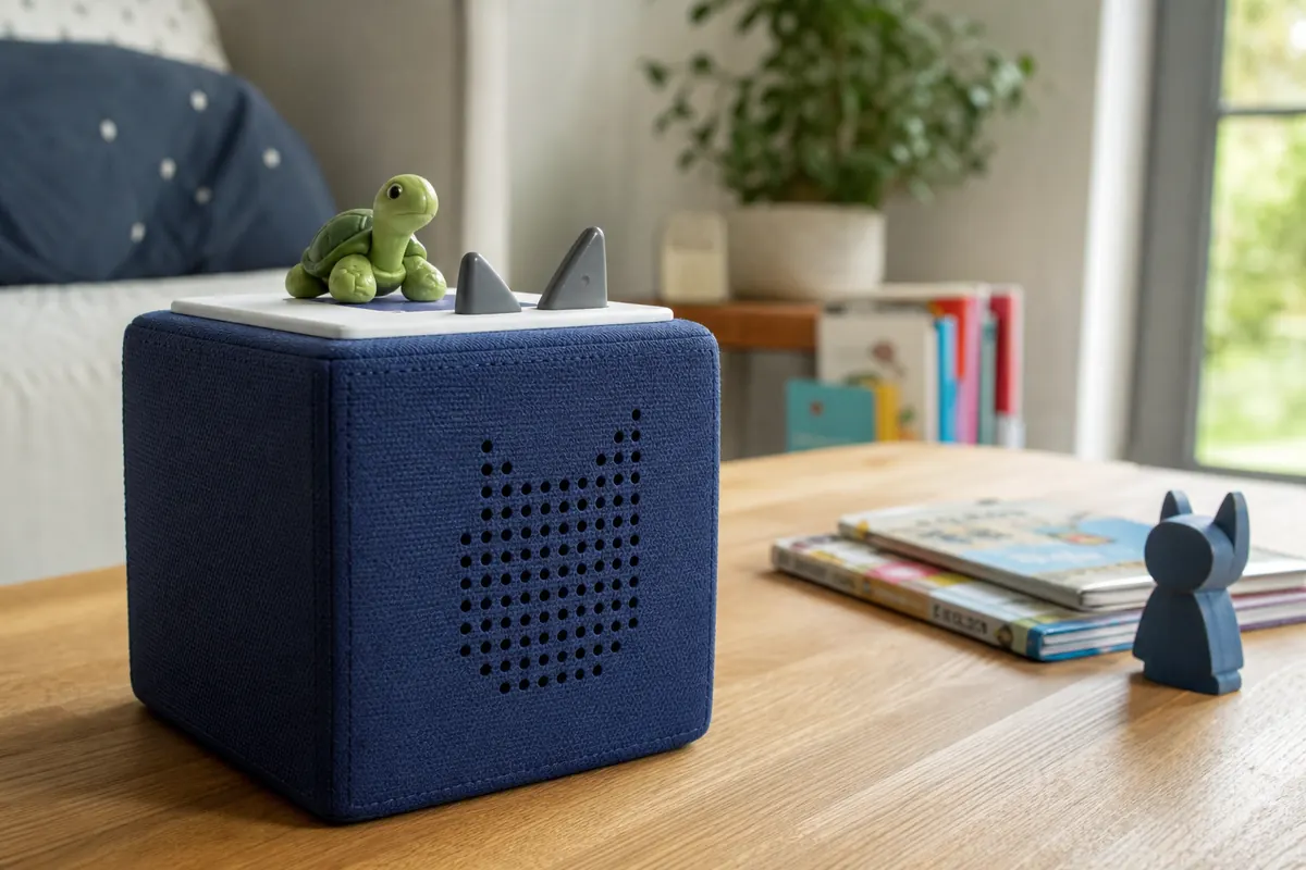 Redaktionelles Artikelbild zu Toniebox Codewort Schildkröte. Das WLAN fehlt für neue Inhalte